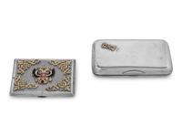 Two Russian Silver Cigarette Cases