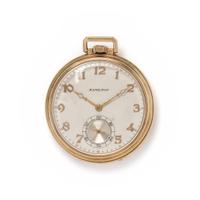 HAMILTON, 14K YELLOW GOLD OPEN FACE POCKET WATCH
