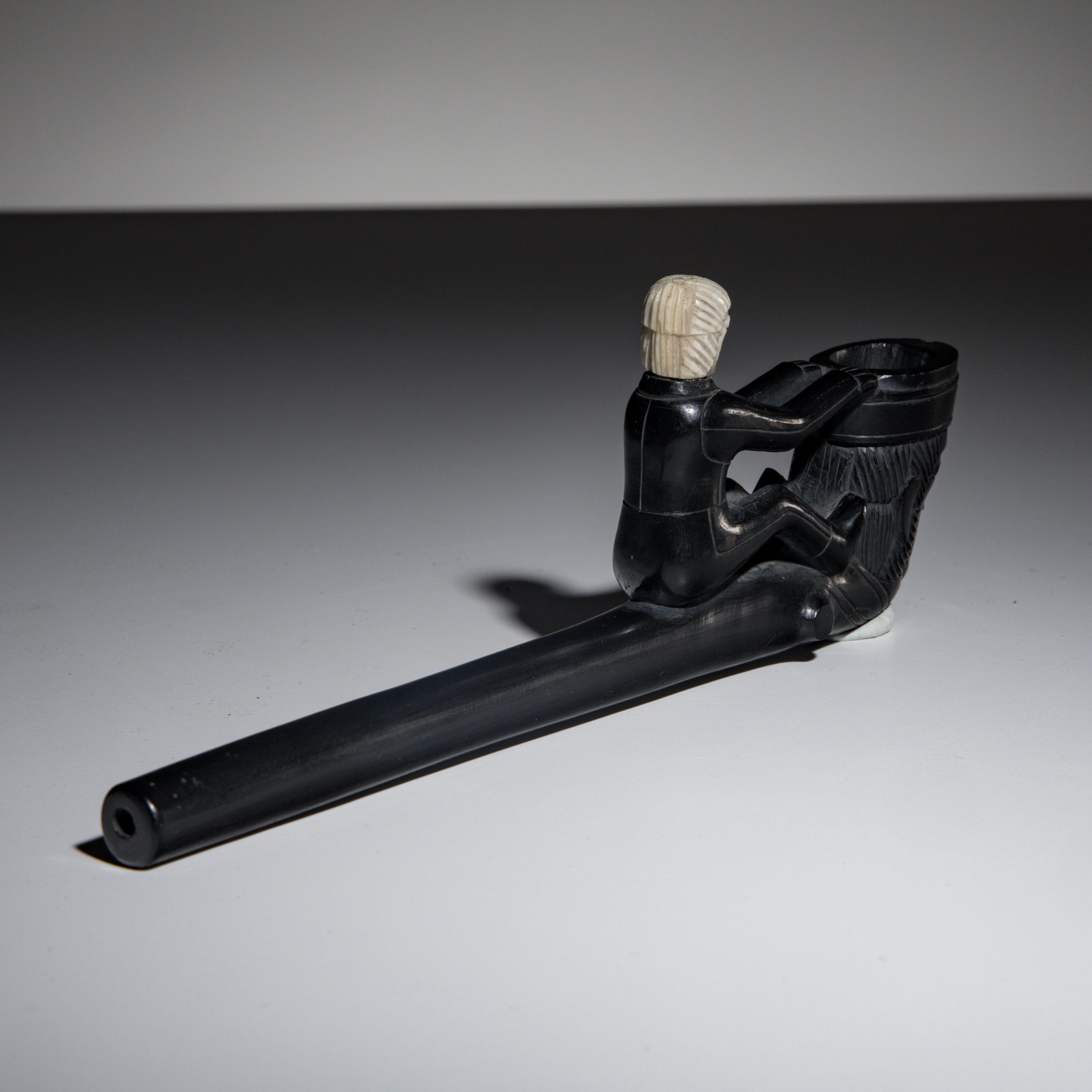Haida Argillite Portrait Pipe