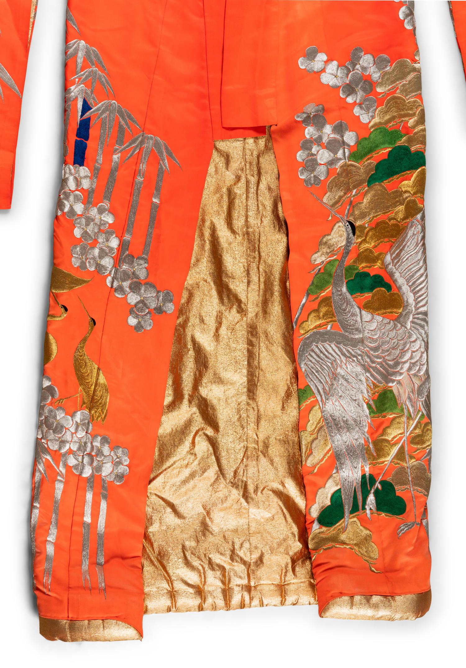 A Japanese Embroidered Silk Robe