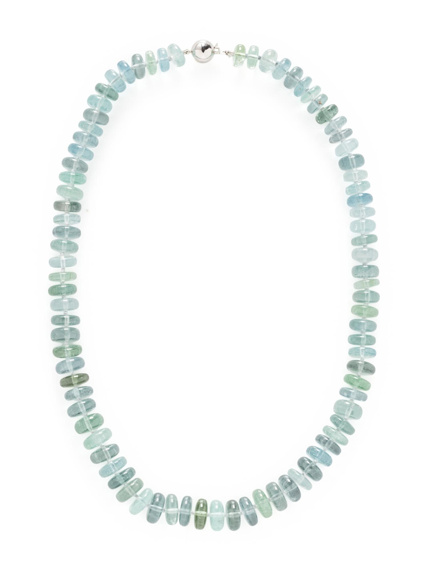 GREEN TOURMALINE BEAD NECKLACE