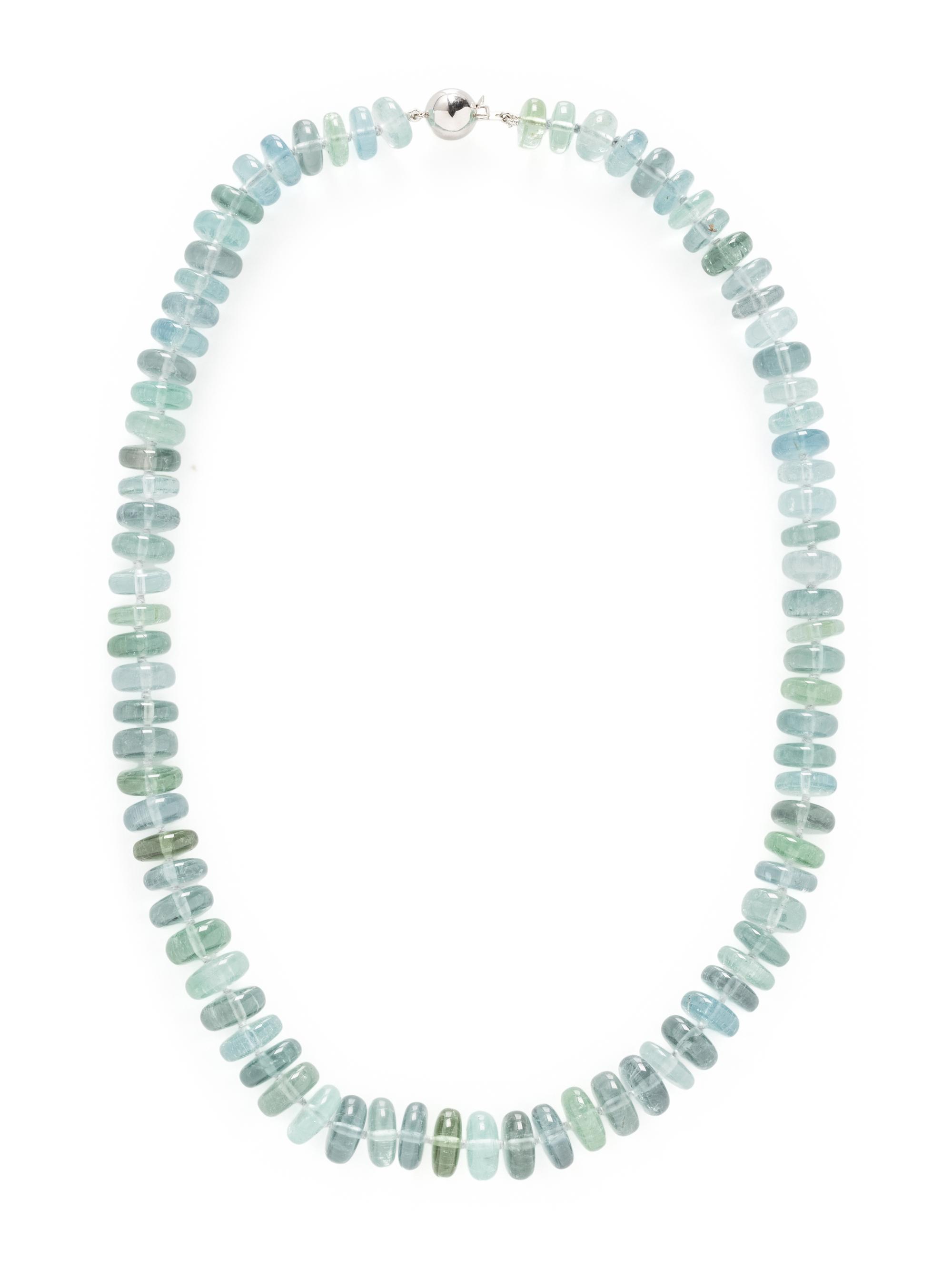 GREEN TOURMALINE BEAD NECKLACE
