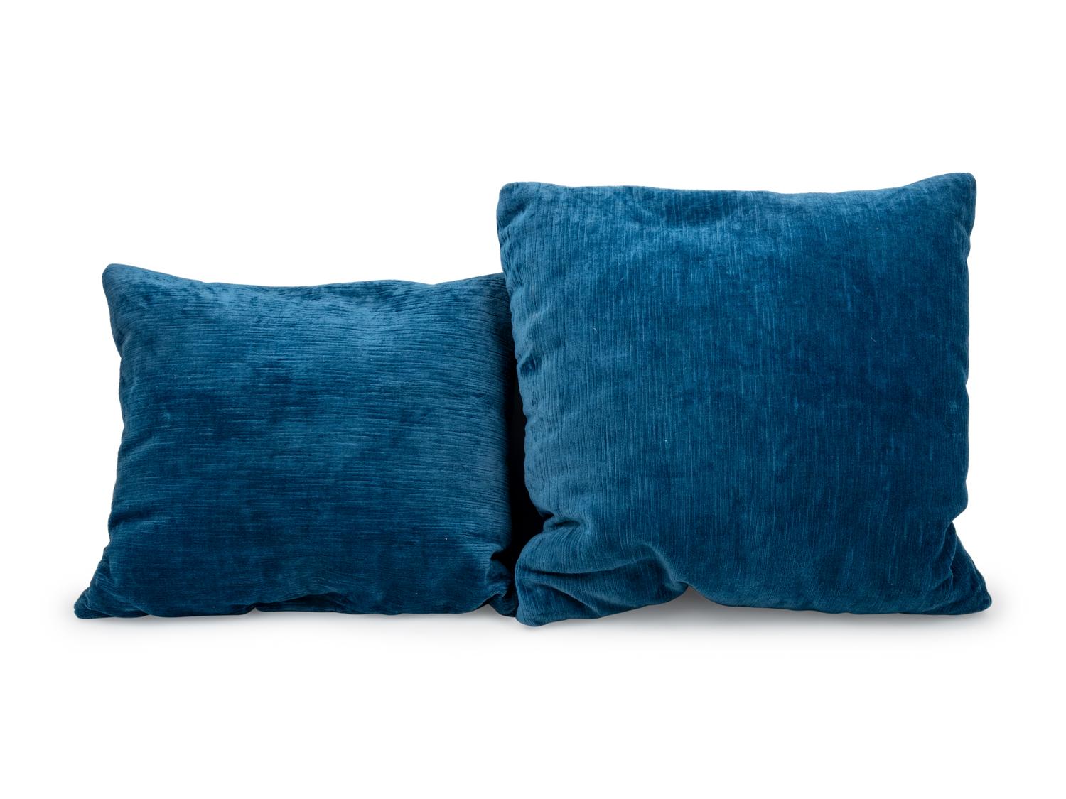 A Pair of Chinese Embroidered Rank Badgets Set on Down-Filled Pillows