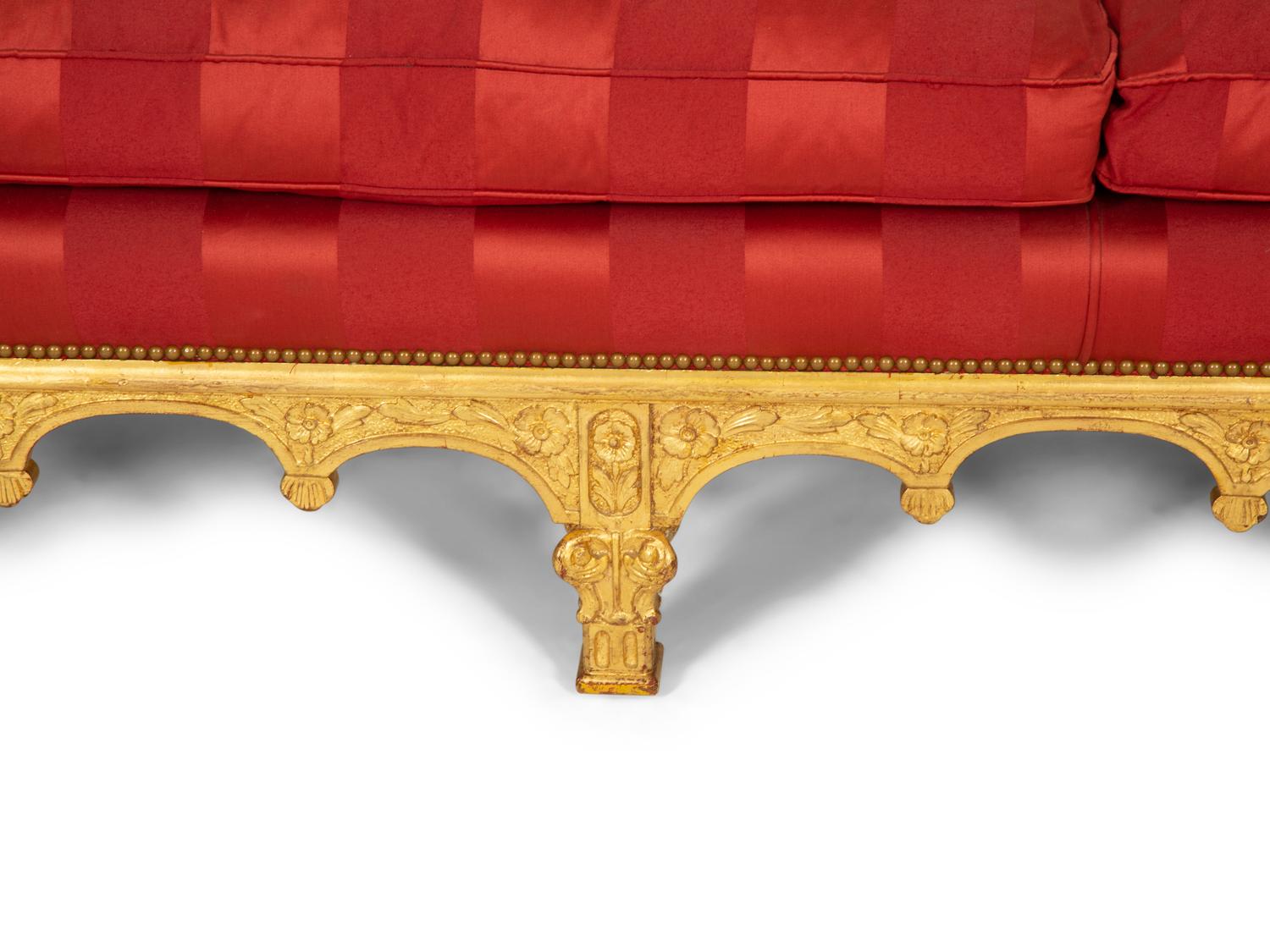 A Georgian Style Giltwood Sofa