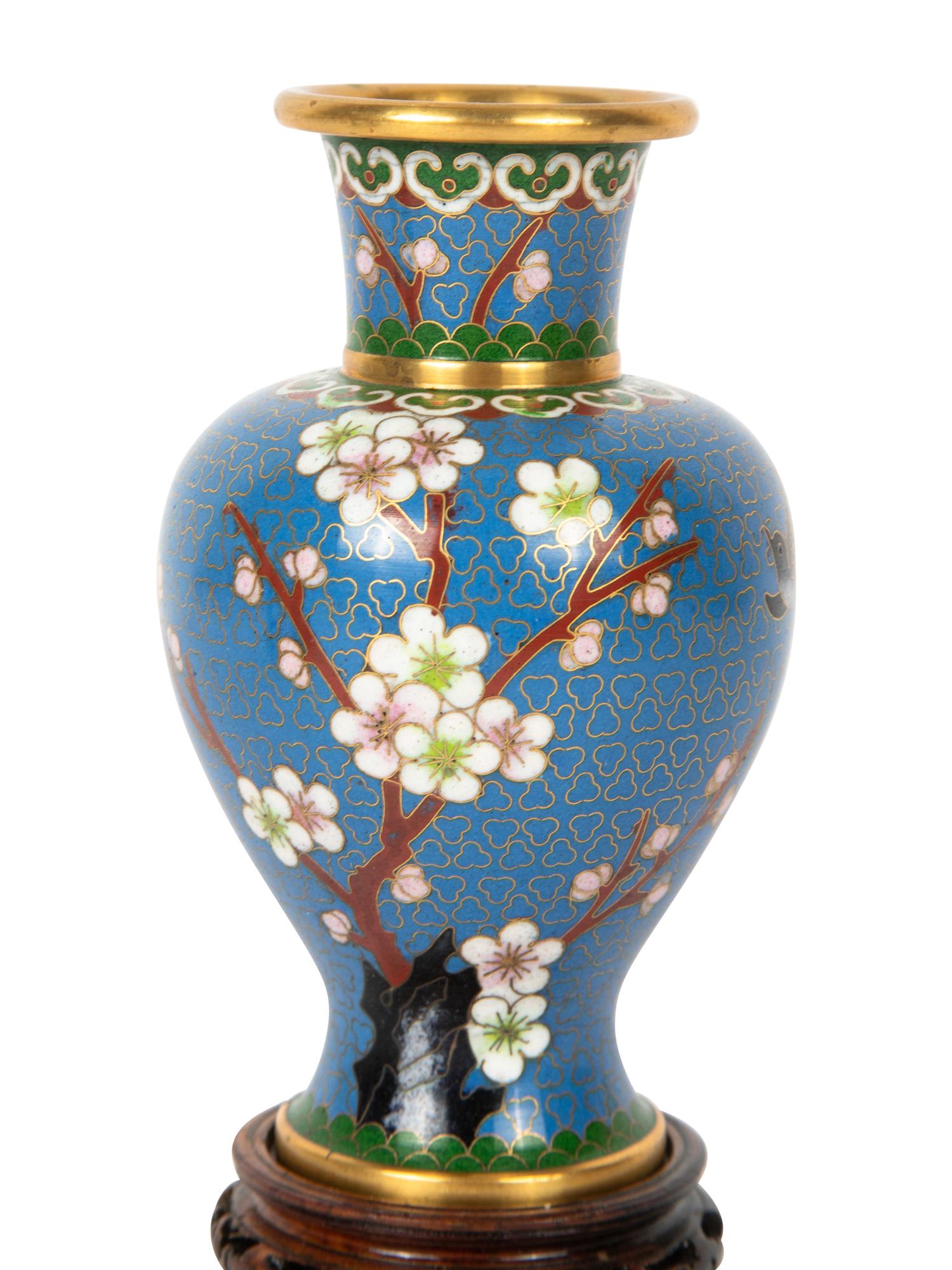 Ten Chinese Cloisonné Enamel Vases