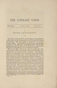 [Americana] [May, Samuel J.] The Literary Union: A Monthly Magazine