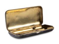 Two Russian Niello Silver Cigarette Cases