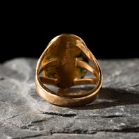 Navajo Gold and Coral Ring