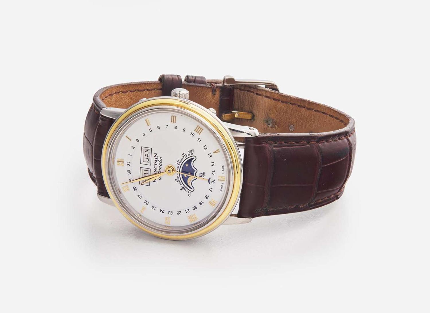 A Men's Blancpain Villeret Triple Calendar Moonphase Automatic