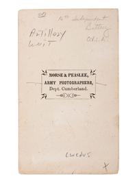 [CIVIL WAR] 16th OH Battery Archive, incl. hand-drawn camp scene, escutcheon, war-date diary, CDVs.