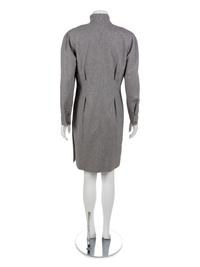 Planelle Gray Wool Dress, 1980-90s