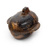 A Japanese Gilt Bronze Candle Holder