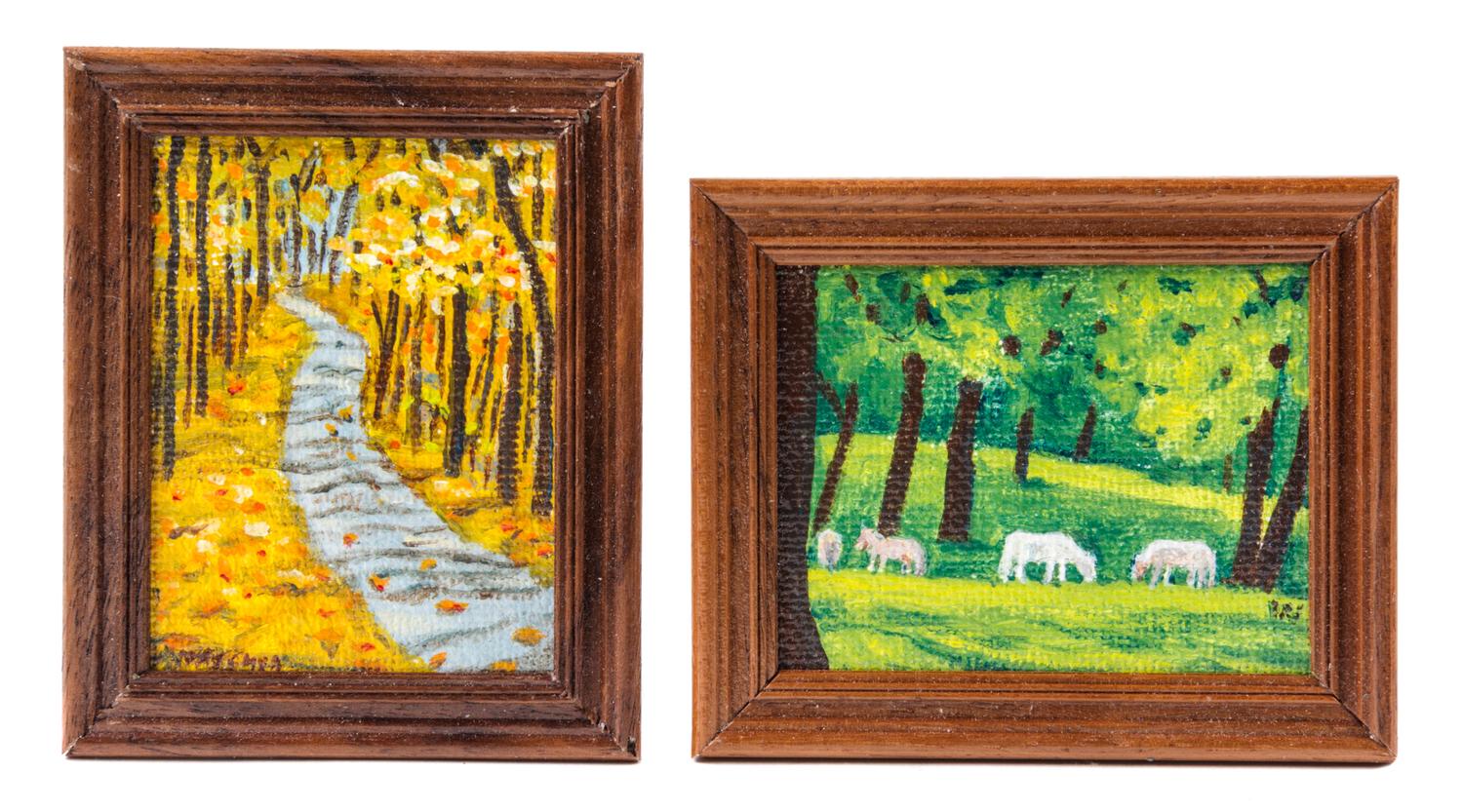 Artist Unknown, (20th Century), Landscape with Cows and Forest Landscape