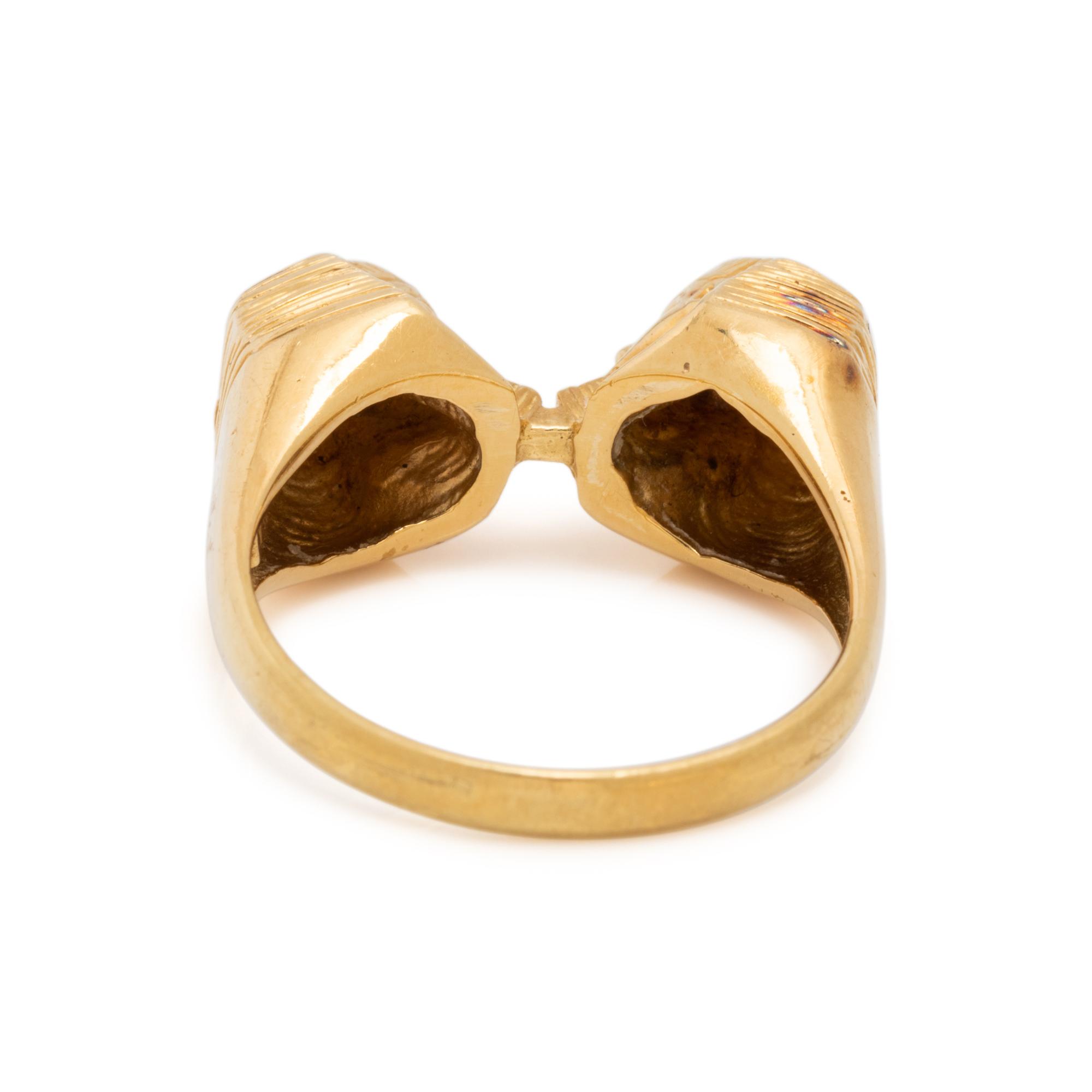 YELLOW GOLD PHARAOH RING