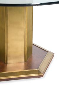 A Modernist Brass Pedestal Dining Table