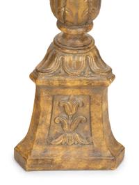 A Pair of Italian Gilt Decorated Plaster Pedestals
