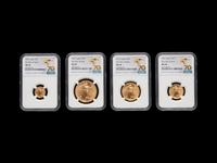 A 2022 Gold Eagle: First Day of Issue Four Gold Coin Set (NGC MS70)