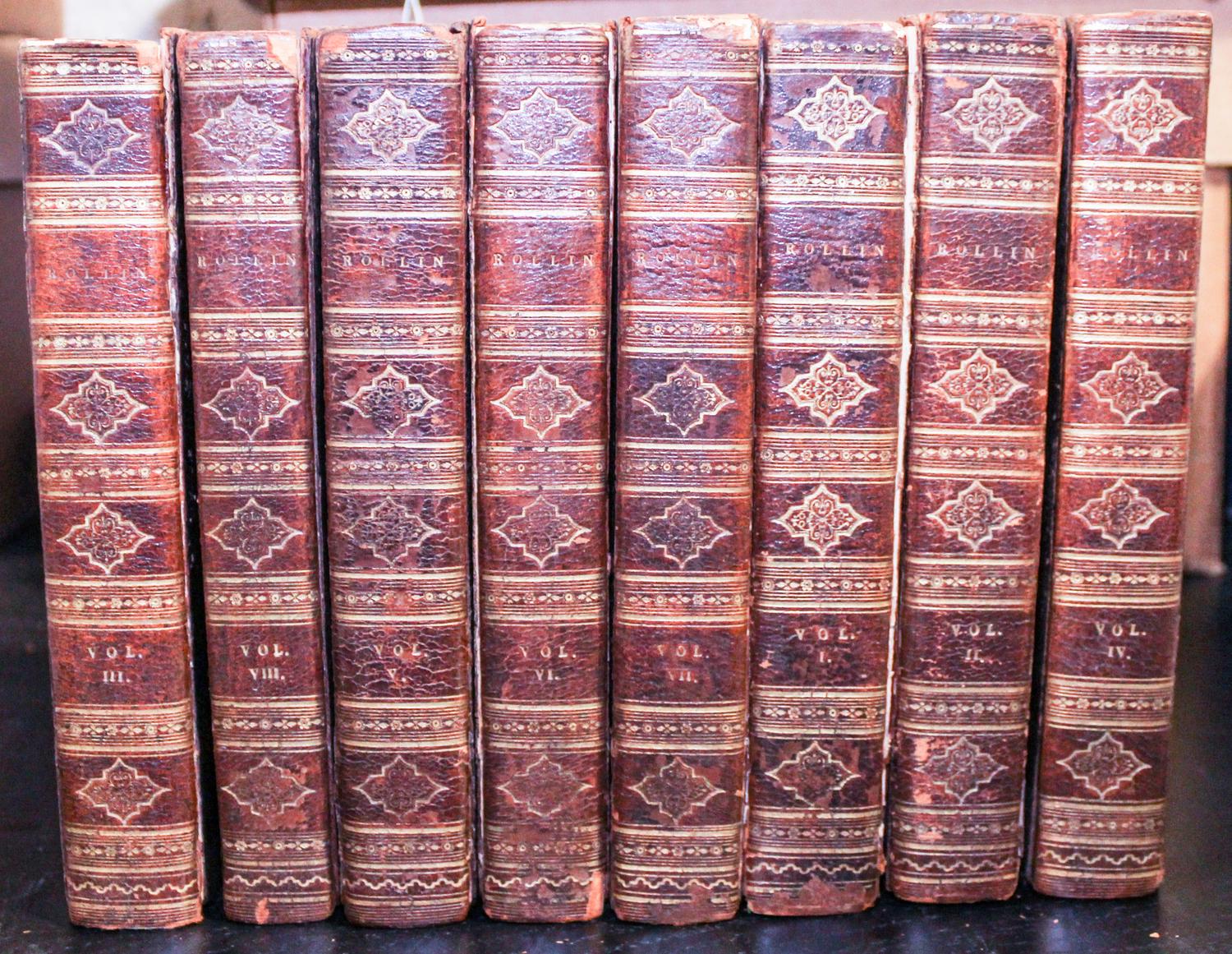 ROLLIN, CHARLES The Ancient History of the Egyptians, Carthaginians....London, 1808. 8 vols.