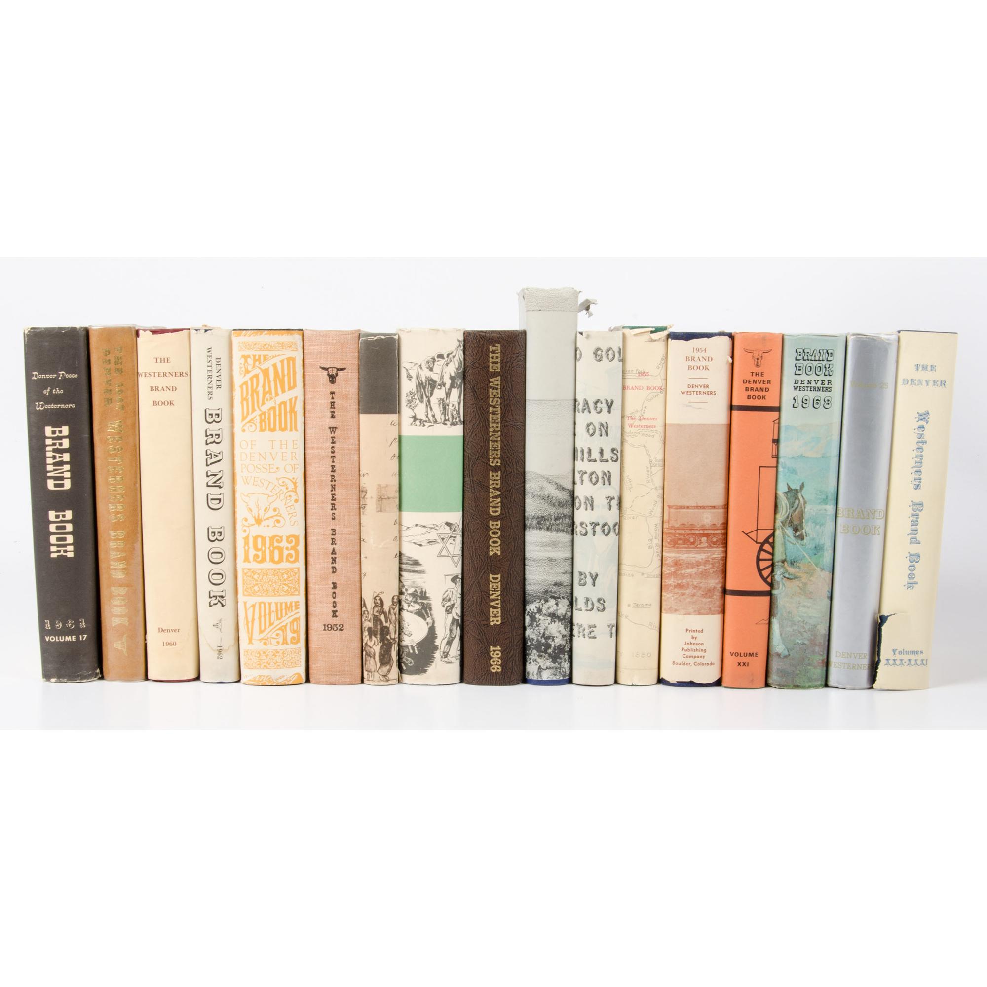 [WESTERN AMERICANA]. The Westerners Denver Posse Brand Book. Denver, CO: The Westerners, 1945-1974.