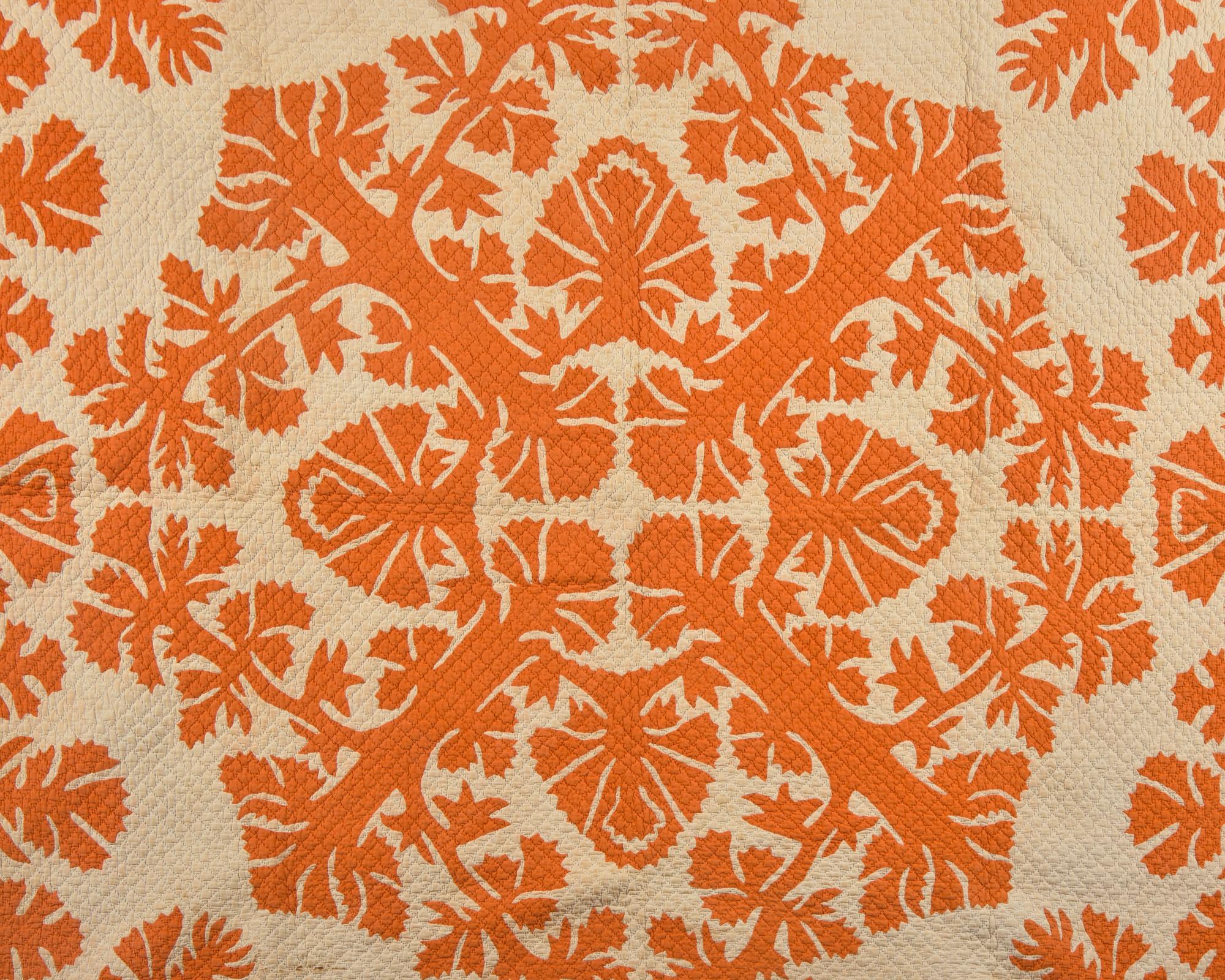 A Hawaiian Appliqued Quilt