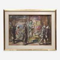 Reginald Marsh (American, 1898-1954) 42nd St Movies, 1946