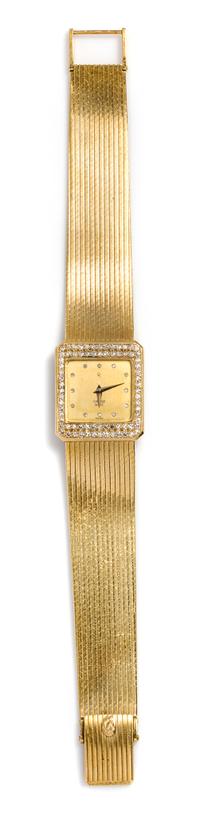 An 18 Karat Yellow Gold and Diamond Wristwatch, Concord, 37.80 dwts.