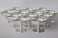 Twelve sterling silver sherbets frank w. smith silver co., inc., gardner, ma, 20th century