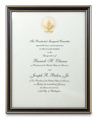 [INAUGURATION – BARACK H. OBAMA]. Inauguration Invitation, 2009.