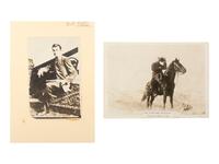 Western Outlaws A trio of silver gelatin photographs of Wyatt Earp, Robert Ford, and Thomas Newcomb.