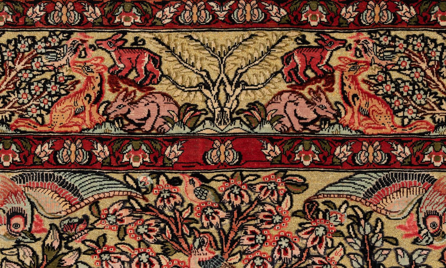 A Hereke or Kayseri Silk Rug