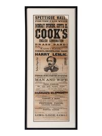 A Printed Broadside Advertising the Performance of 'Cook's English Combination Brass Band!'