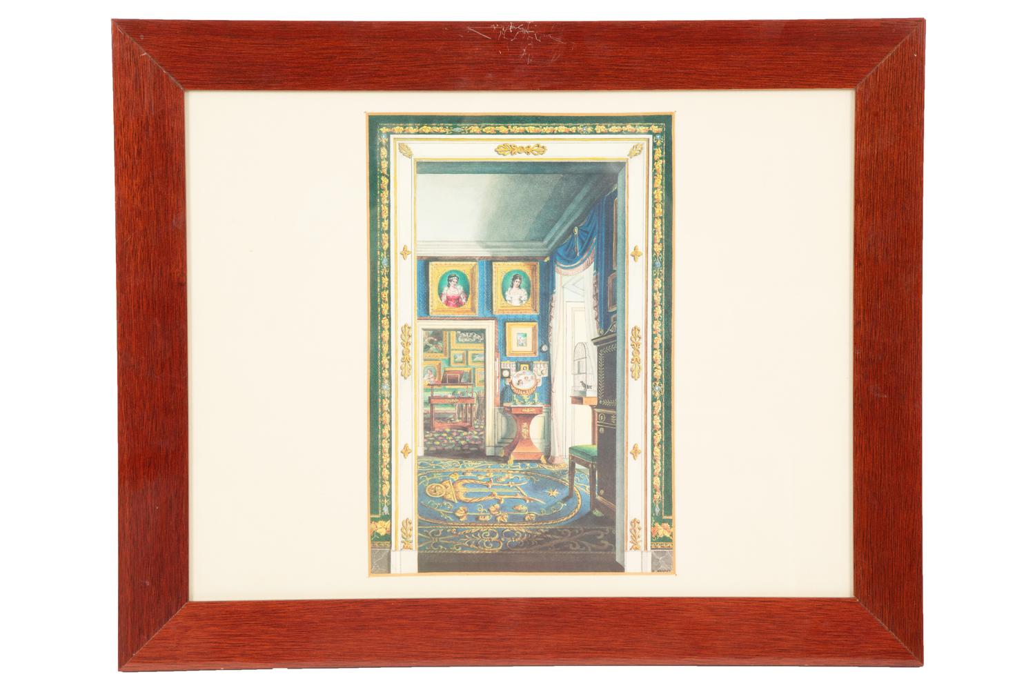 Three English Printed Illustrations of Interiors (COMBINED WITH 323866/160 )