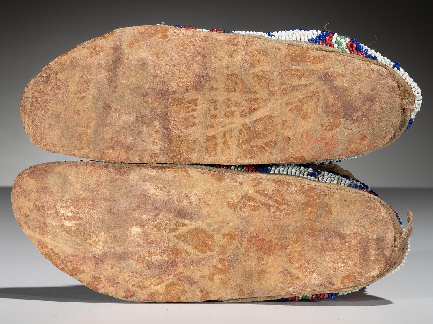 Sioux Beaded Hide Moccasins