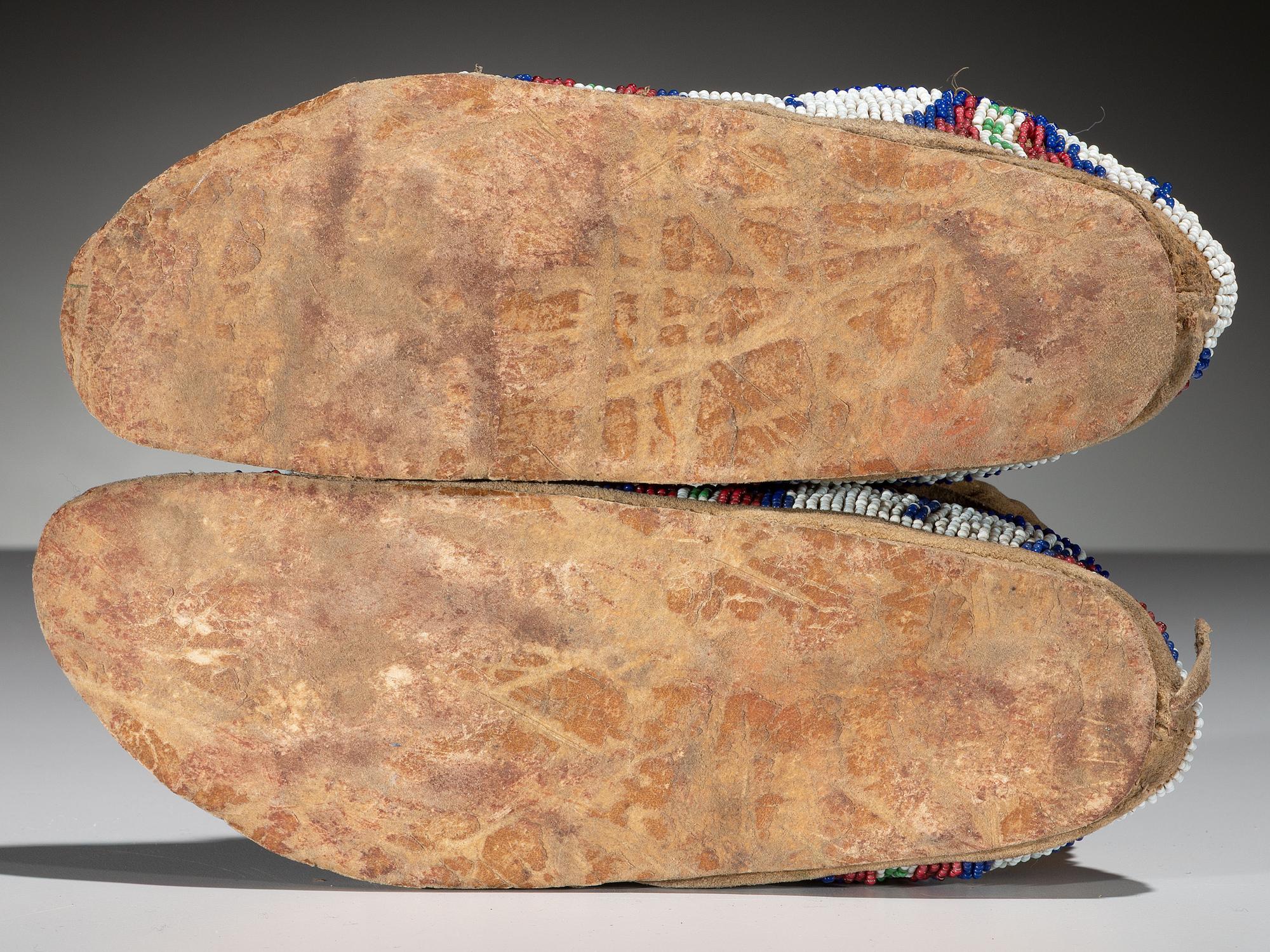 Sioux Beaded Hide Moccasins