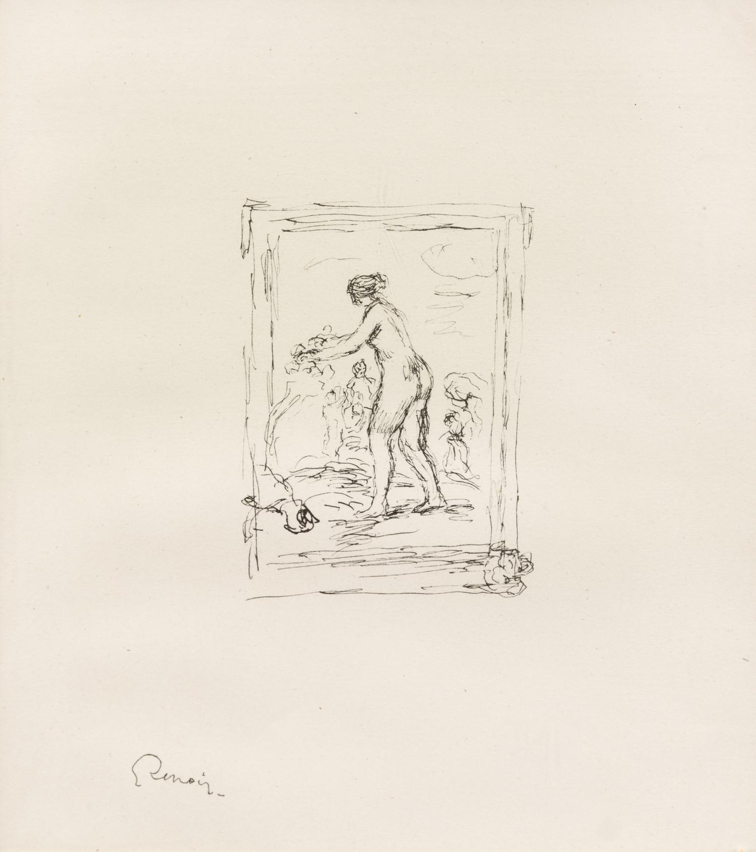 Pierre-Auguste Renoir, (French, 1841-1919), Femme au cep de vigne, 2e variante (from L'Album des Douze Lithographies Originales), 1904