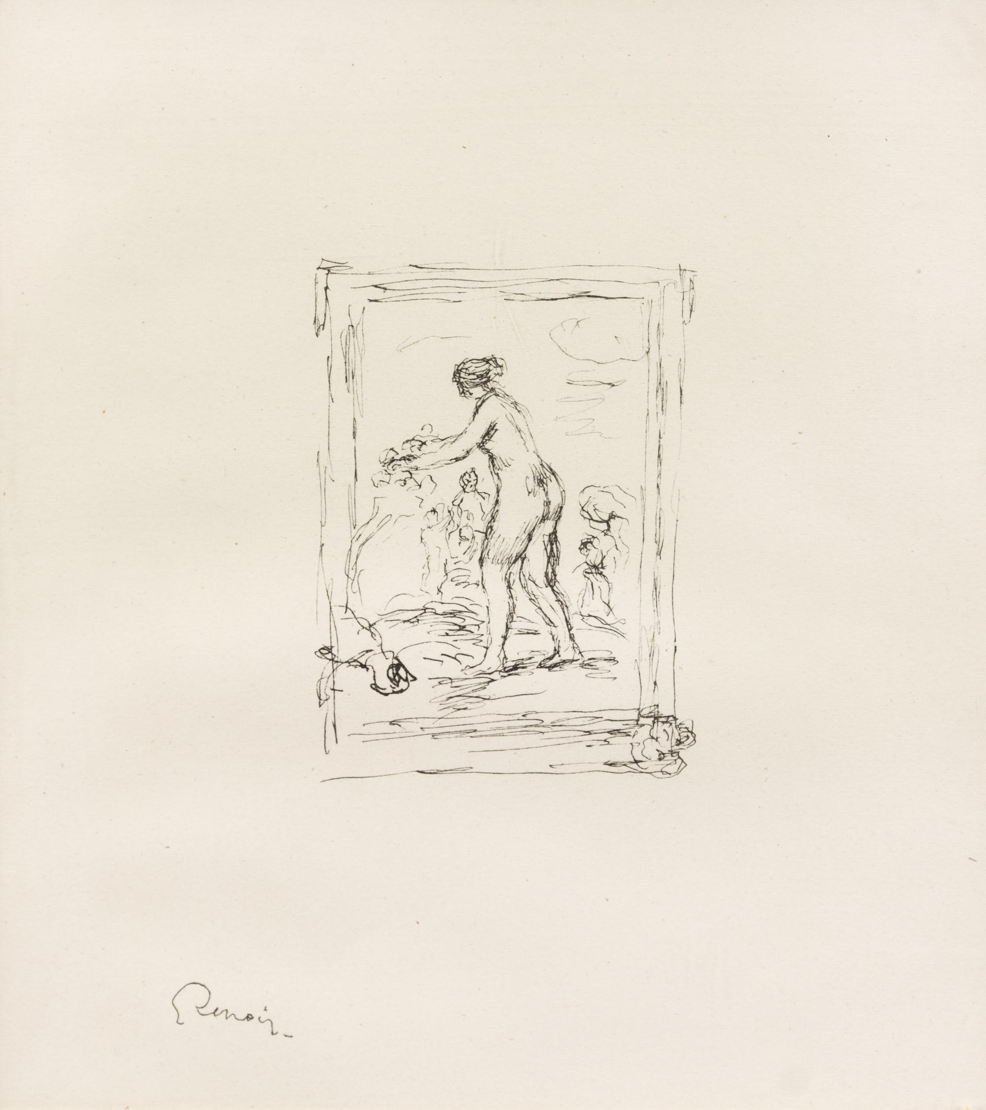 Pierre-Auguste Renoir, (French, 1841-1919), Femme au cep de vigne, 2e variante (from L'Album des Douze Lithographies Originales), 1904