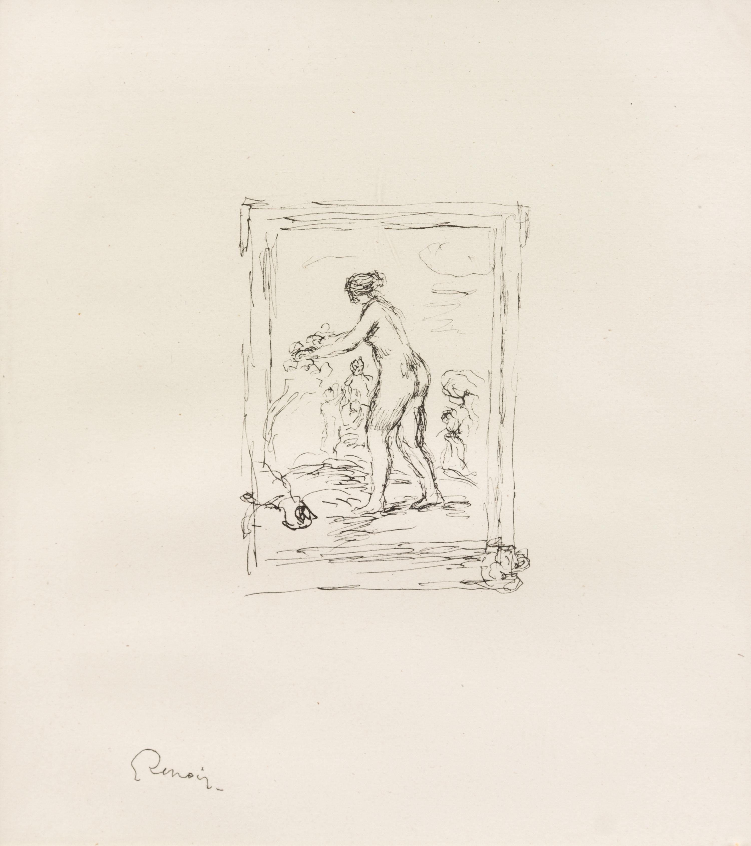 Pierre-Auguste Renoir, (French, 1841-1919), Femme au cep de vigne, 2e variante (from L'Album des Douze Lithographies Originales), 1904