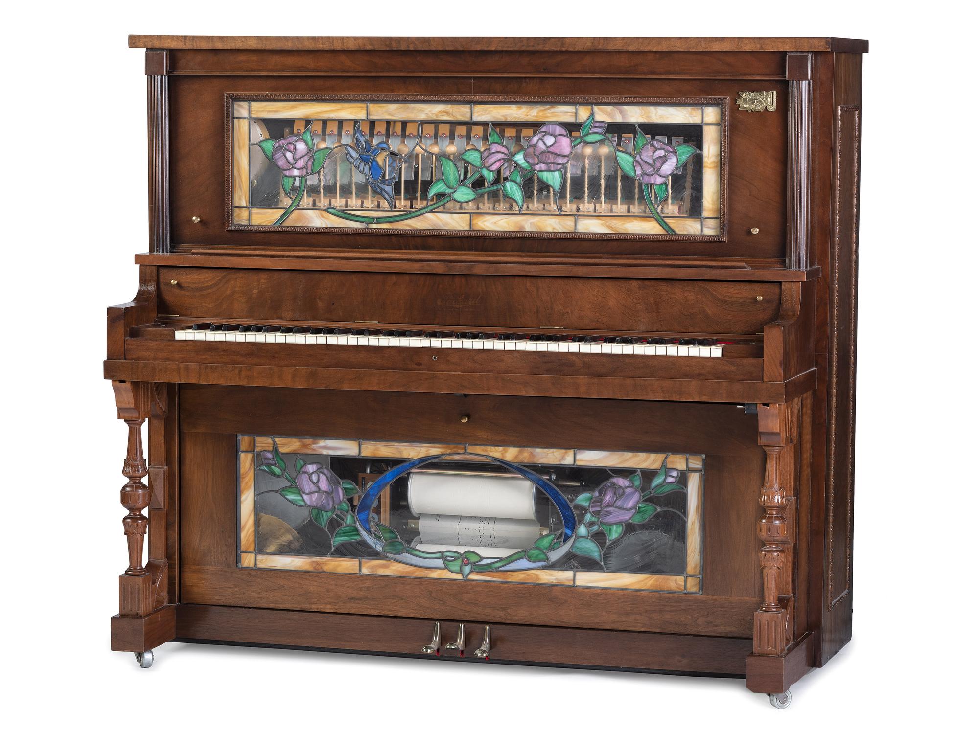 A Packard Stained-Glass Inset 25 Cent Player Piano Orchestrion