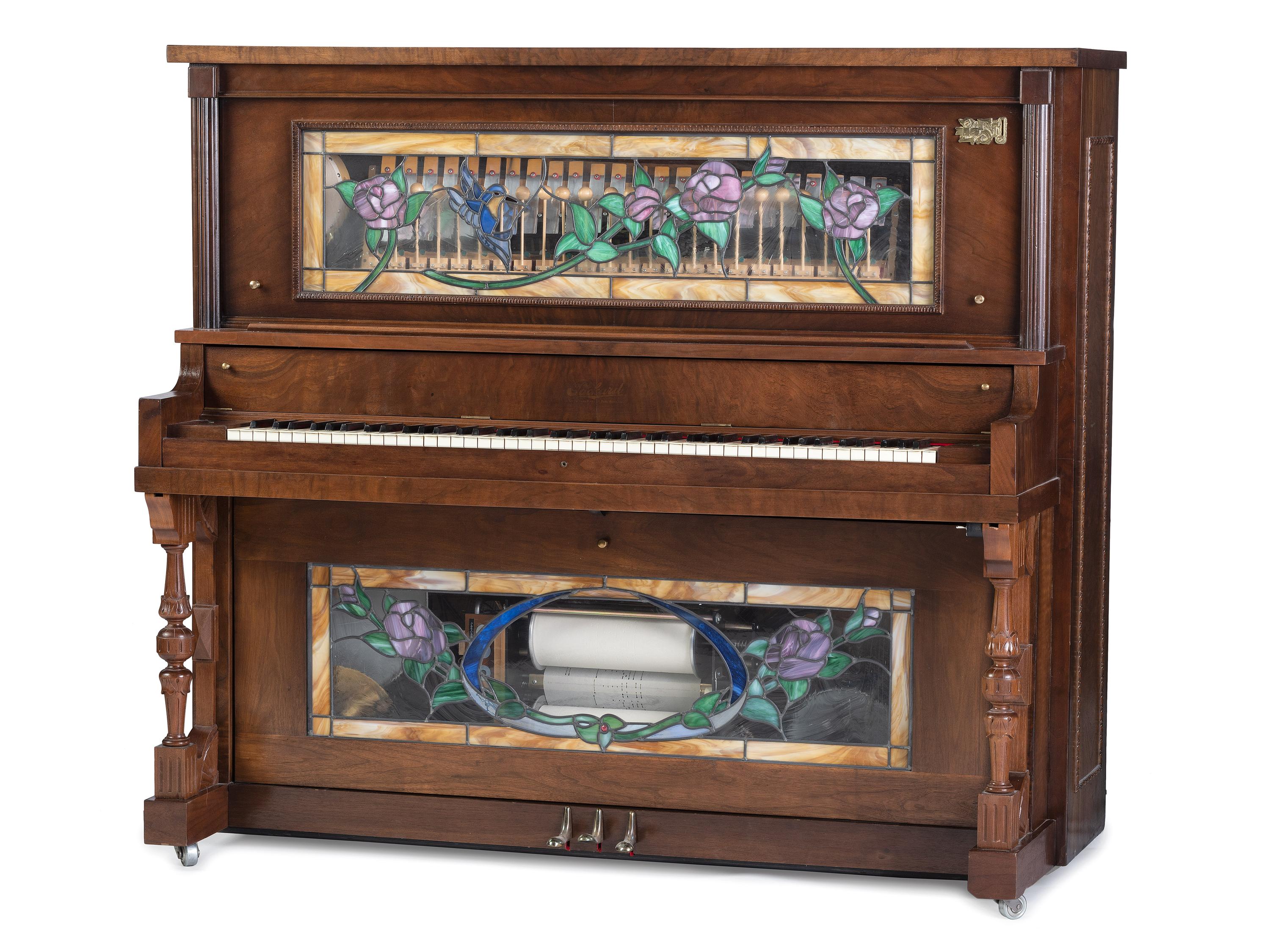A Packard Stained-Glass Inset 25 Cent Player Piano Orchestrion