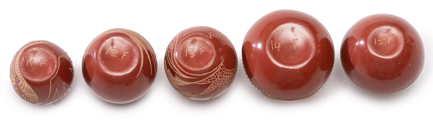Collection of Miniature Sgraffito Redware Seed Jars Lot is located and will ship from Cincinnati, Ohio.