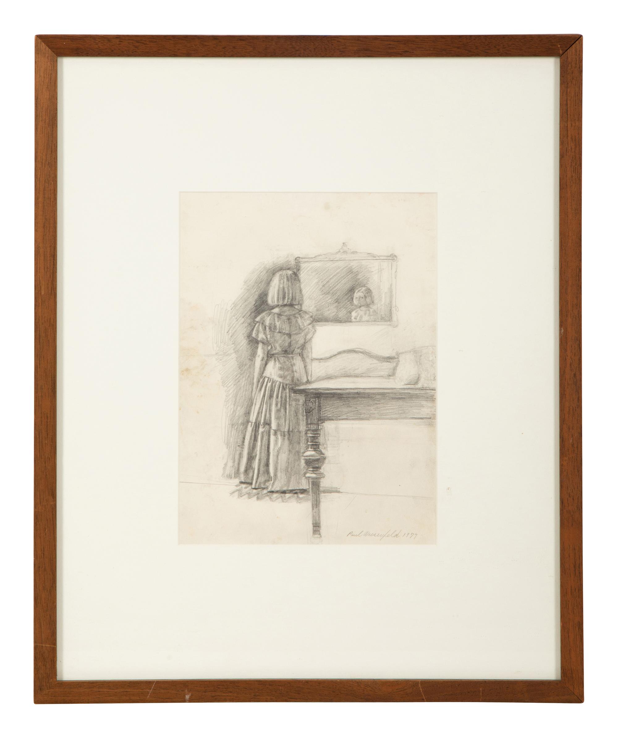 Study for a Young Girl Front of a Mirror