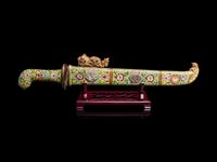 Two Chinese Yellow Ground Cloisonné Enamel Articles