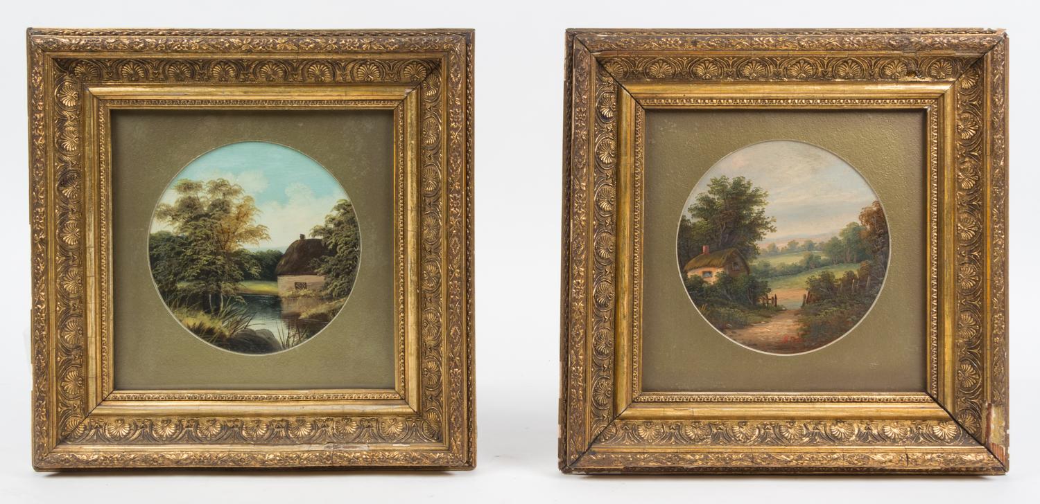 Artist Unknown, (19th century school), Cottage Scenes (a pair of works)