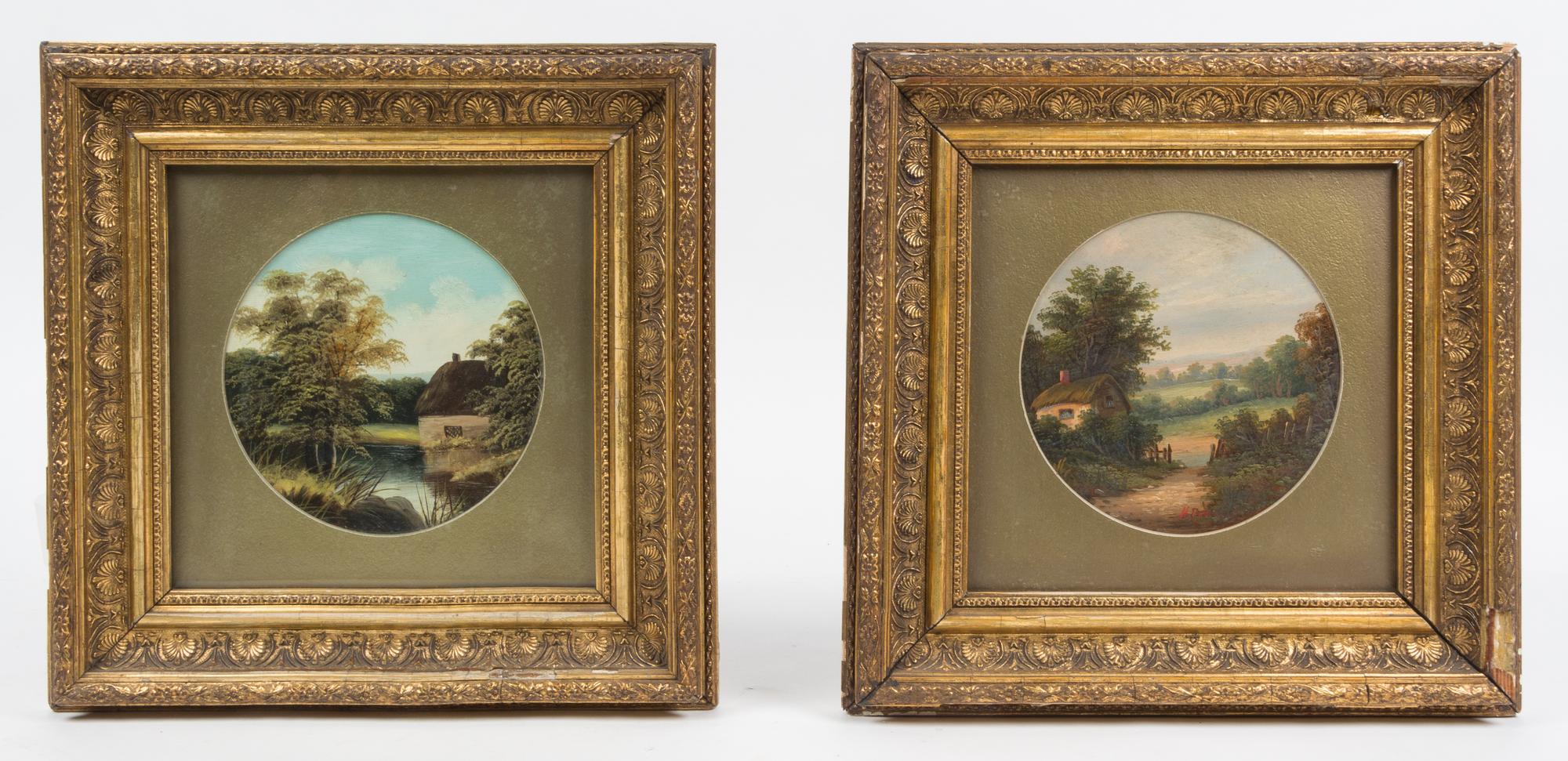 Artist Unknown, (19th century school), Cottage Scenes (a pair of works)