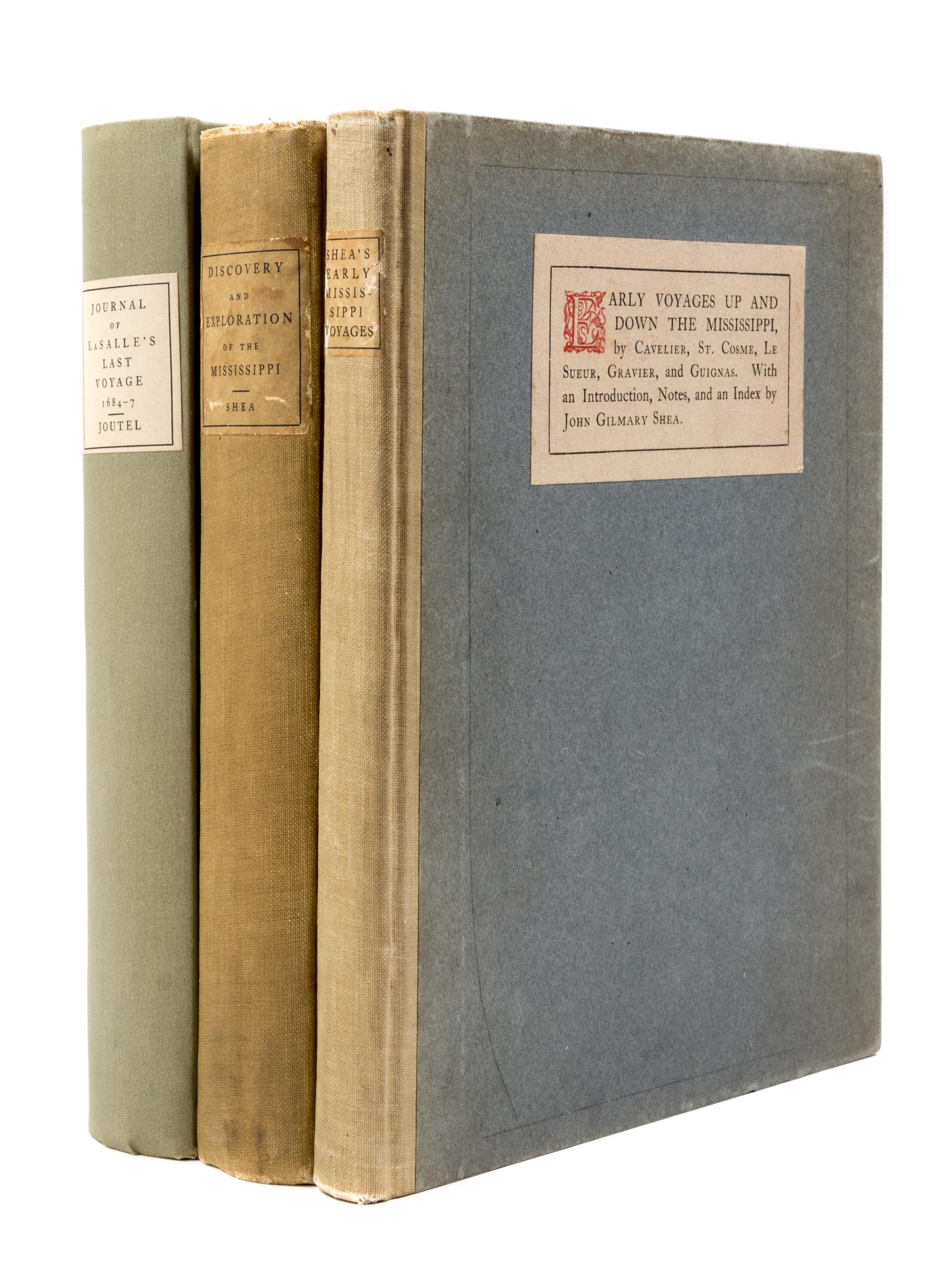 (MISSISSIPPI RIVER) SHEA, JOHN. Discovery and Exploration of [and] Early Voyages Up and Down the Mississippi River. With one other (3)