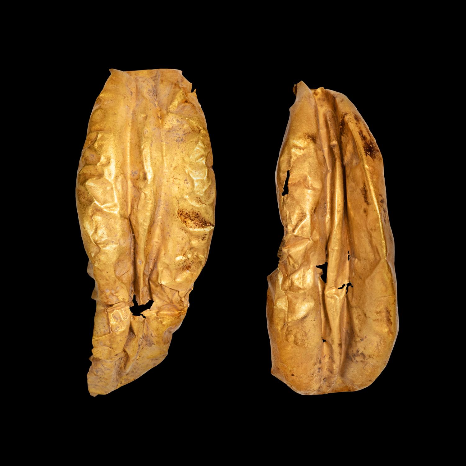 A Pair of Sumerian Gold Earrings