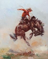 Olaf Wieghorst 24 x 20 inches — (Danish/American, 1889-1988)