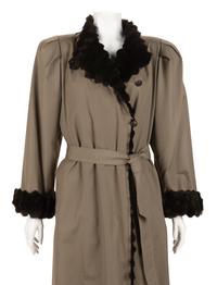 Two Outer Coats, One Unlabeled and One Yves Saint Laurent Wool Coat, 1980s
