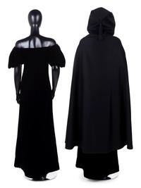 Two Saint Laurent Rive Gauche Pieces: One Velvet Dress and One Cape, 1980s