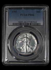 A 1941 Walking Liberty 50c Proof (PCGS PR66)
